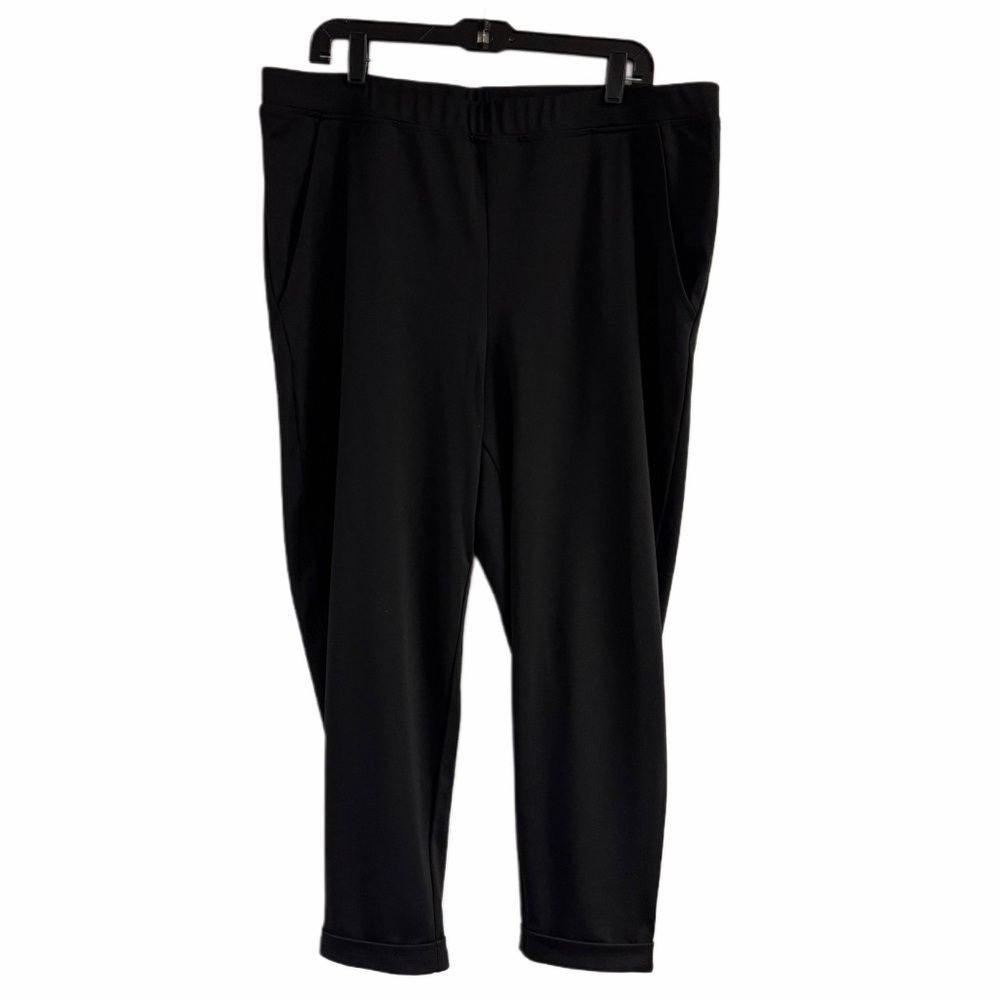 Divided H&M Black Knit Cuffed Ankle Pants Size XL